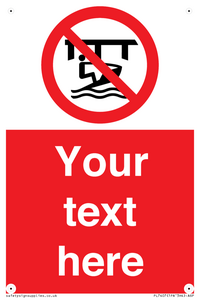 Custom Do not use watercraft in the vicinity of piers